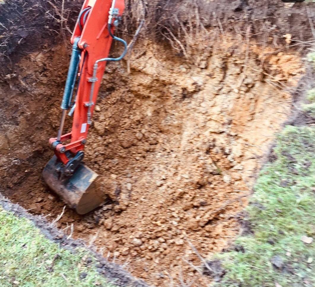 execuvation for drain