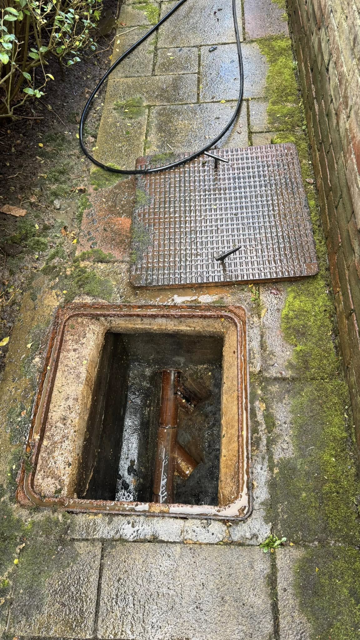 jet washing drain